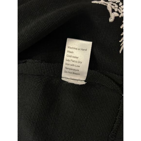 Ming Wang Knit Embroidered Open Jacket - Picture 8 of 8